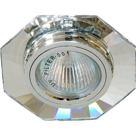 Светильник потол. 8120-2 /(CD3011) серебро-серебро G5.3 MR 16 стекло ромб (19730)