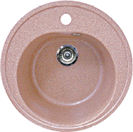 Мойка мраморная GS-08 круглая  D-505мм, Размер чаши:380х365х180мм, Цвет: Розовый 315