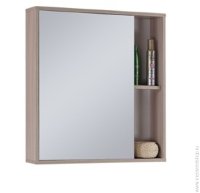 Шкаф-зеркало Рица- Ясень светлый 60 см., без светильника