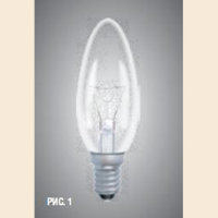 Лампа накаливания прозрачная свеча 40Вт Е14 Selecta/TDM