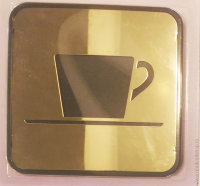 Знак информационный"Кафе"золото L002CAFE