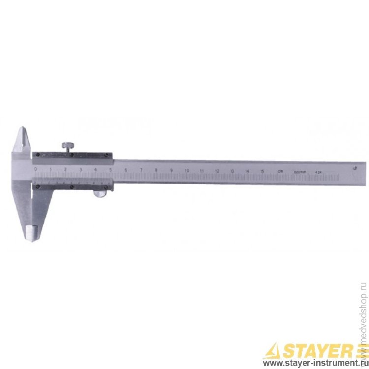 Штангенциркуль  STAYER "СМ-150-0,0,2" метал. 150мм шаг 0,02м