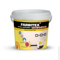Краска акриловая интерьерная (1,1кг) FARBITEX 1*6