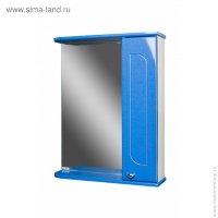 Шкаф-зеркало "Радуга Синий металлик 50" правый ,АйсбергDA1116HZ