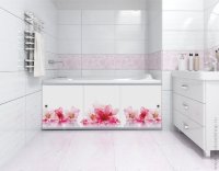 Экран под ванну ПремиумАрт №3 "Розовые цветы" 1,68м