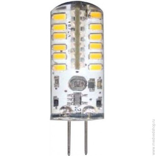 Лампа светод. LB-422 48LED G4 3W 6400K капсула силикон