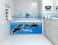 Экран под ванну ПремиумАрт №5 "Дельфины" 1,68м