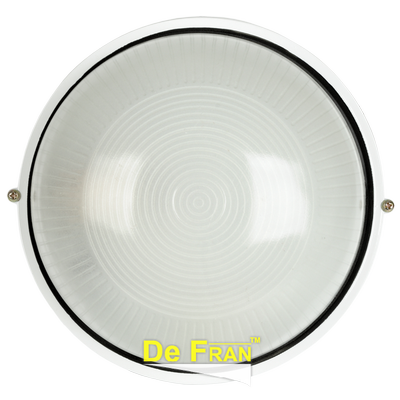 Светильник (банник) круг 100W большой без решетки AL-303, белый, IP54