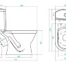 Унитаз-компакт АЛЬКОР антивсплеск сиденье дюропласт, с 2-х режимной арматурой Siamp
