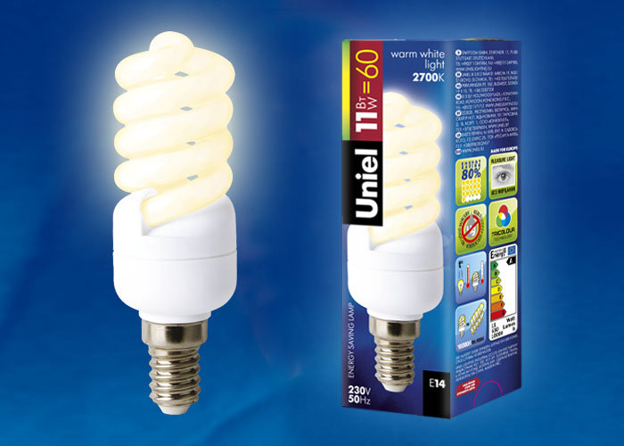 Лампа UNIEL ESL-S21 13W E14 4200