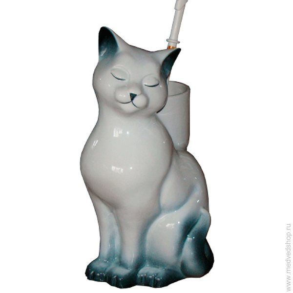 Ёрш для унитаза Кошка, керамика 11070