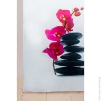 Штора д/ванны полиэстер с люверсами и утяжелителями (орхидея) 180*180 104112