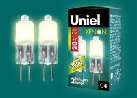 Лампа UNIEL лампа галогеновая JC-CL-X12/20/G4 (ксенон)
