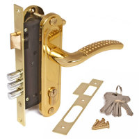 Комплект Апекс 1527/60-NI/G латунь ключ+ключ 70мм ФЦ77