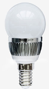 Лампа GAUSS EB103011 энергосбер. LED Ceramic Globe 3W 4100K E14